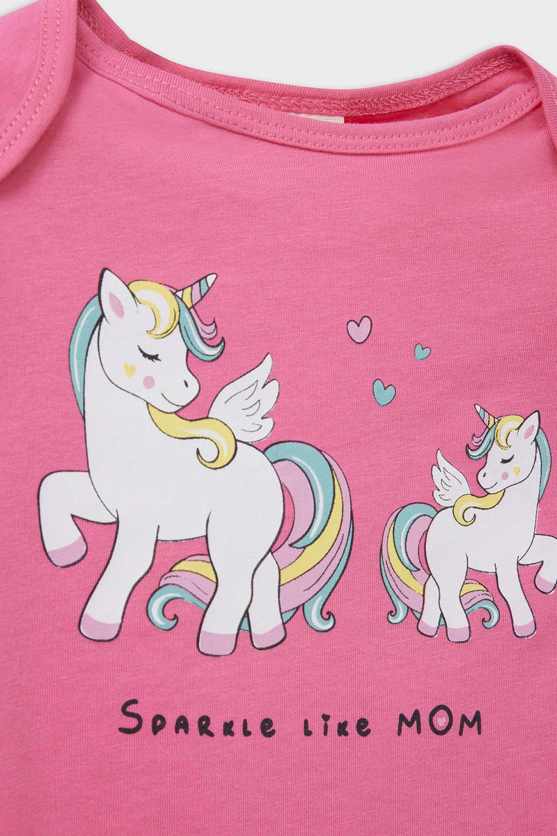 ديفاكتو جمبسوت بيبي بناتي بطبعة يونيكورن - قطعتين - Image 4